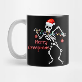 merry creepmas skeleton christmas Mug